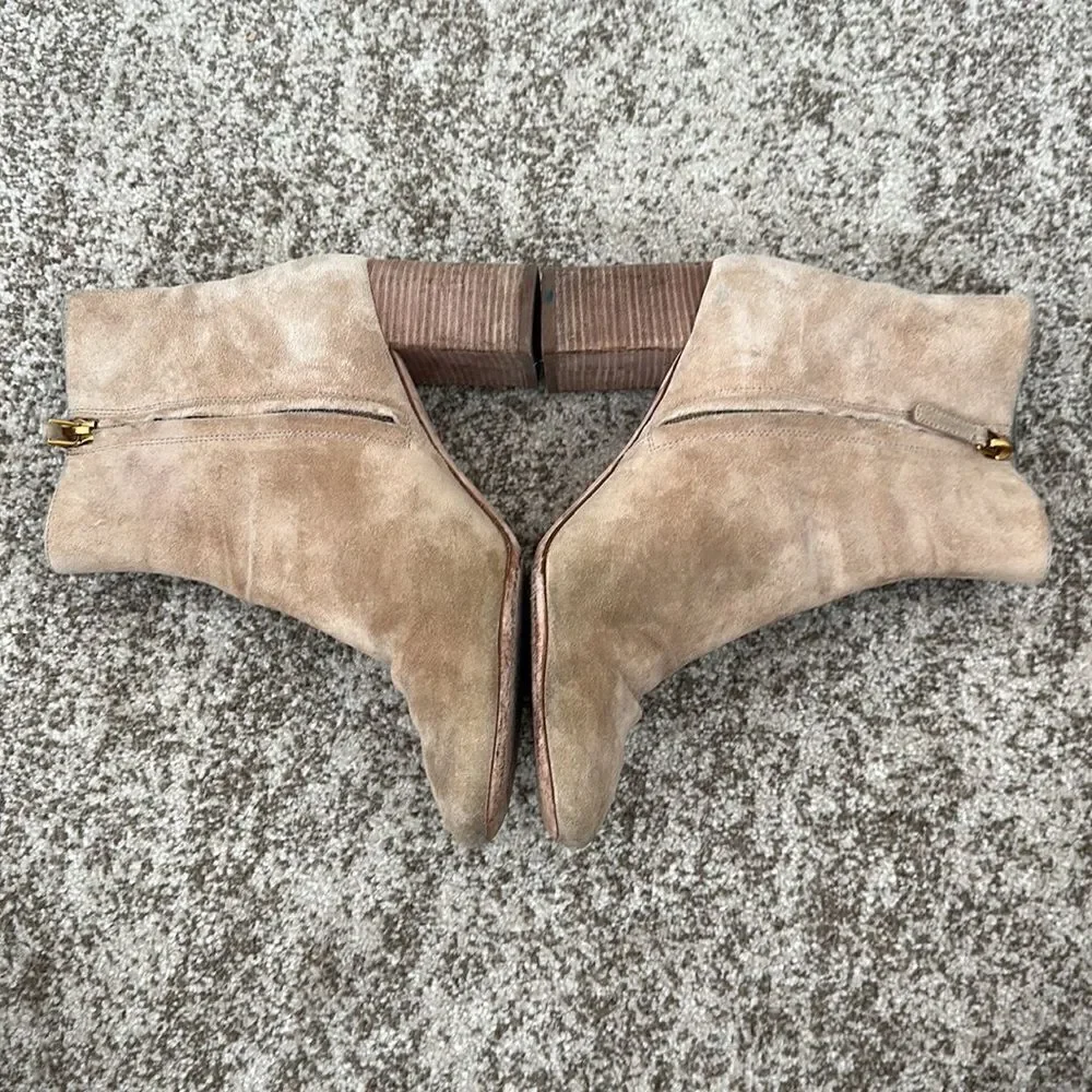 Tory Burch Tan Suede Ankle Boots 8.5